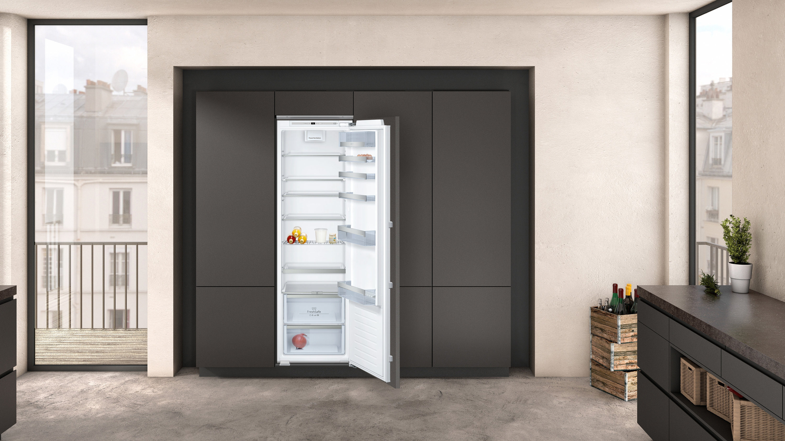 NEFF KI1813FE0 N 70 Kühlschrank (321 l, E, 1772 mm hoch, k.A.)