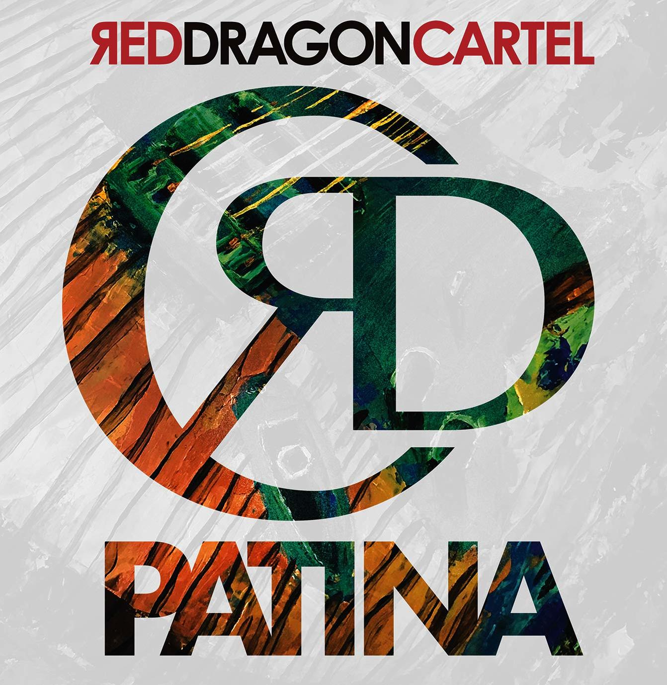 Pochette d'album : RED DRAGON CARTEL, logo avec une tête de dragon rouge. Le mot PATINA en dessous.