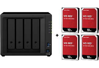 SYNOLOGY DiskStation DS920+ con 4x 10TB WD Red NAS (HDD) - Server NAS (HDD, 40 TB, Nero)