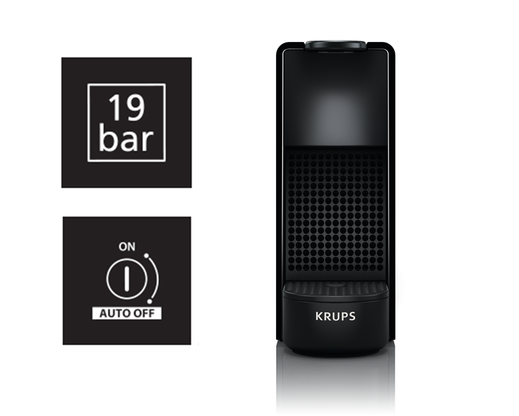 KRUPS XN 1118 Essenza Mini + Milk Nespresso-Maschine Piano Black