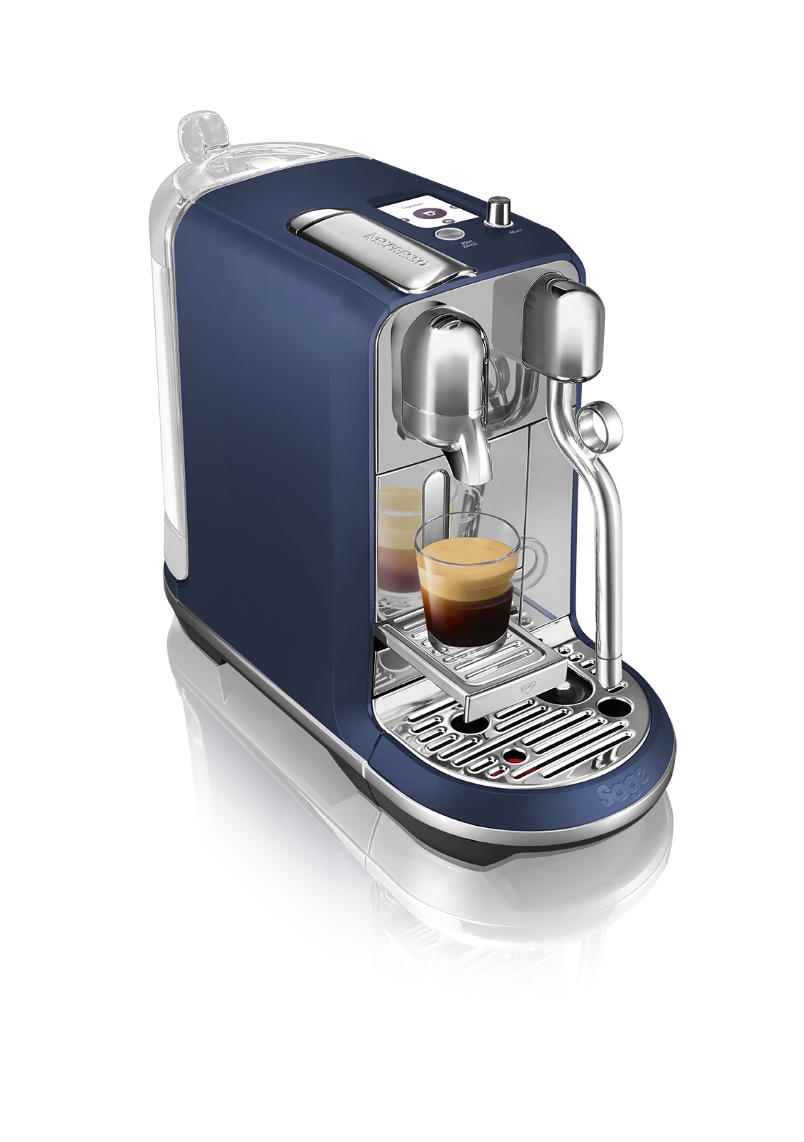SAGE Nespresso Kaffeemaschine Creatista Plus, Damson Blue SNE800DBL Kaffeemaschine Blau