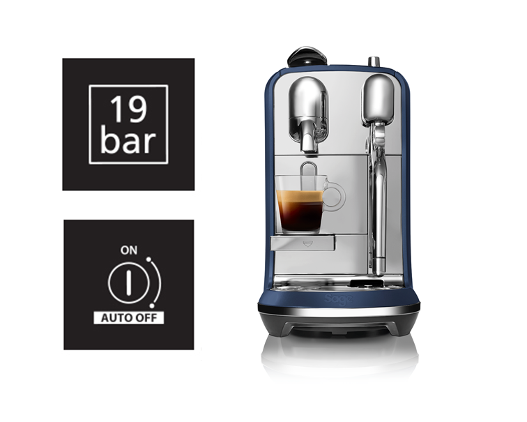 SAGE Nespresso Kaffeemaschine Creatista Plus, Damson Blue SNE800DBL Kaffeemaschine Blau