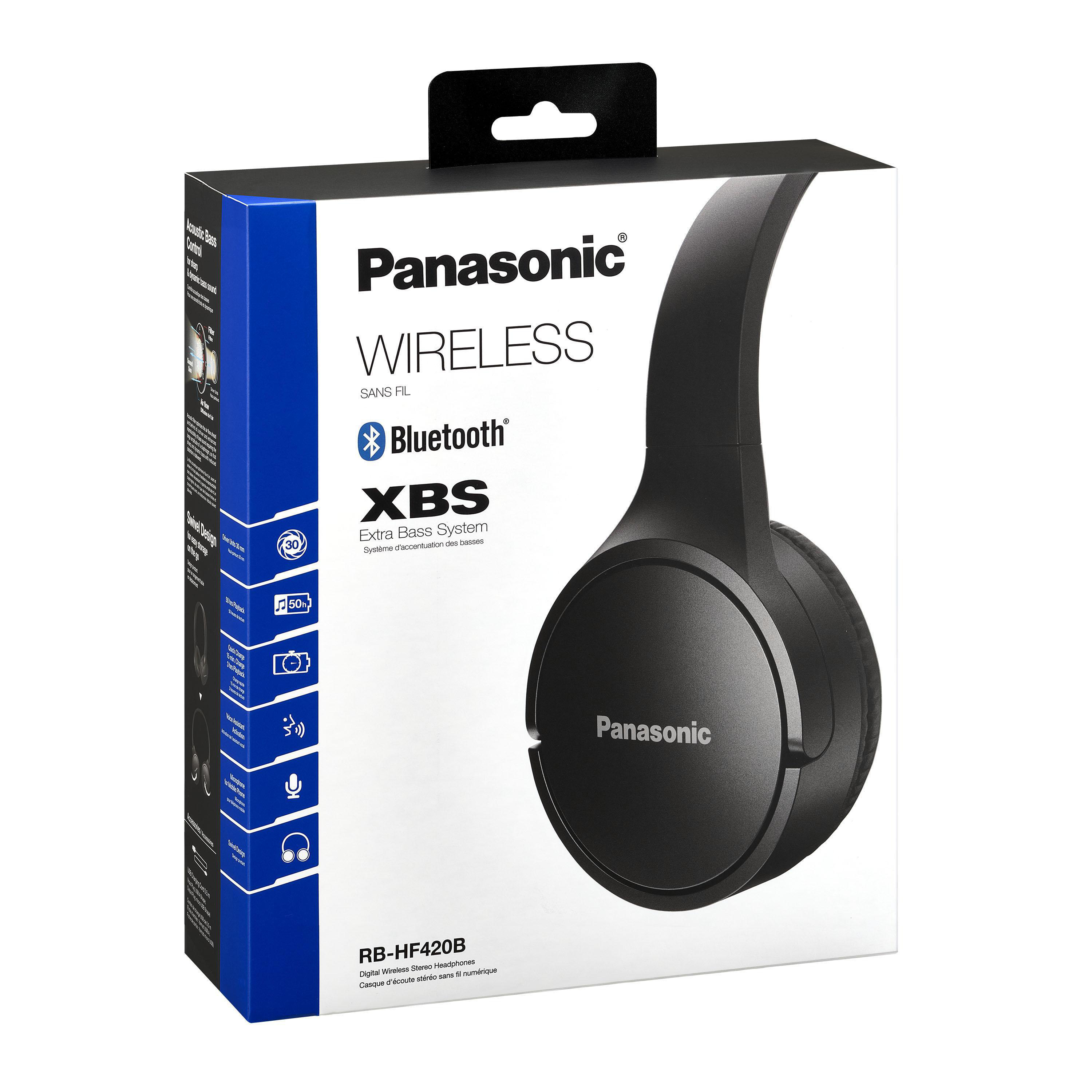 PANASONIC RB-HF420B, On-ear Kopfhörer Bluetooth Schwarz