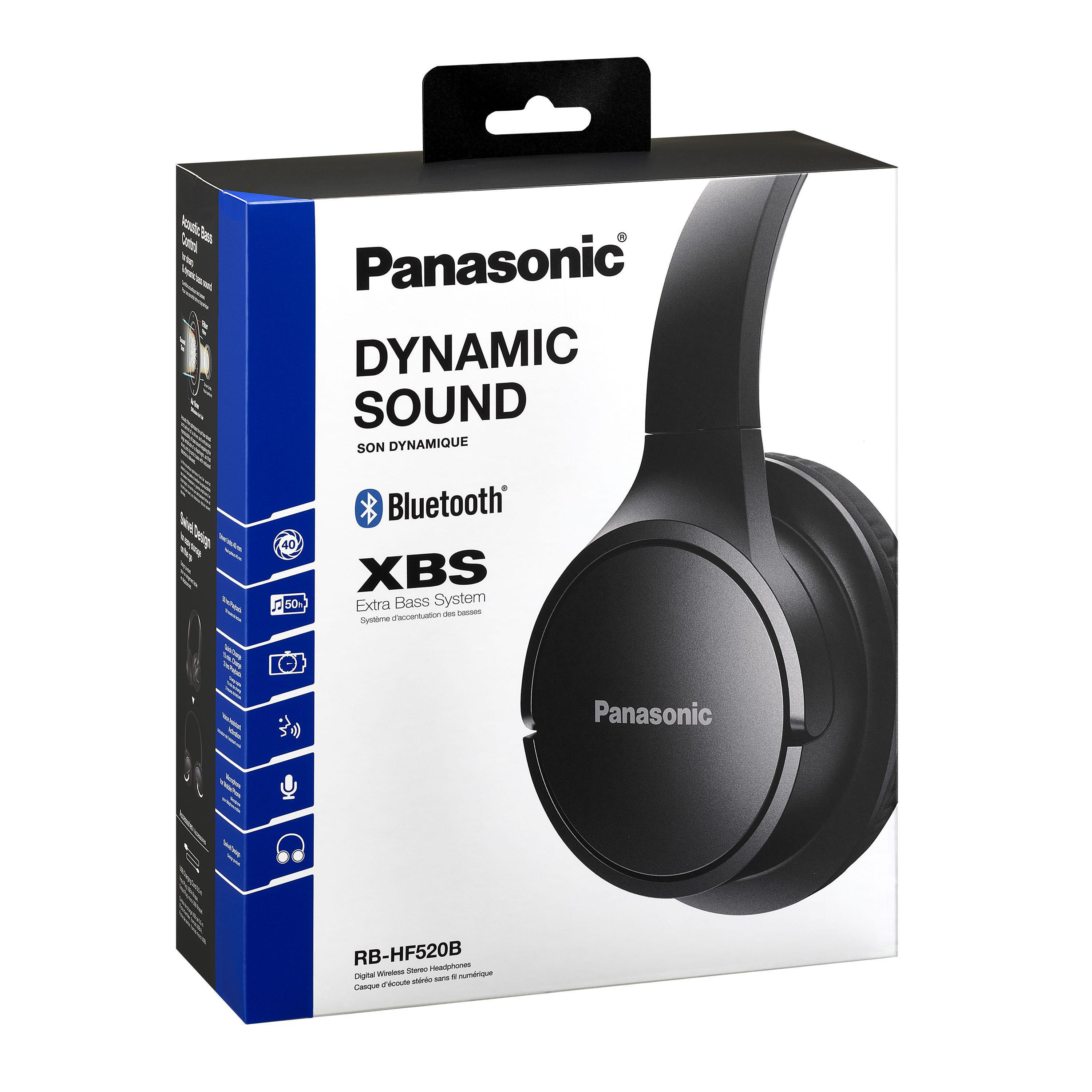 PANASONIC RB-HF520B, Over-ear Kopfhörer Bluetooth Schwarz