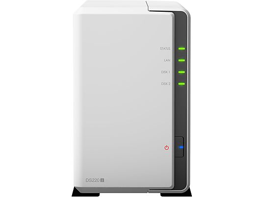 SYNOLOGY DiskStation DS220j avec 2x 2TB Seagate IronWolf NAS (HDD) - Serveur NAS (HDD, 4 TB, Blanc)