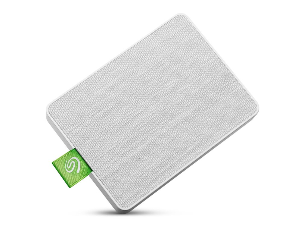 Disco duro externo 500 GB - Seagate Ultra Touch, 2.5", SSD, 400 MB/s, USB-C, SSD, Blanco