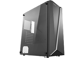 AIO GPE180303 Lumina Tempered Glass Gamer PC ház, ventilátort nem tartalmaz