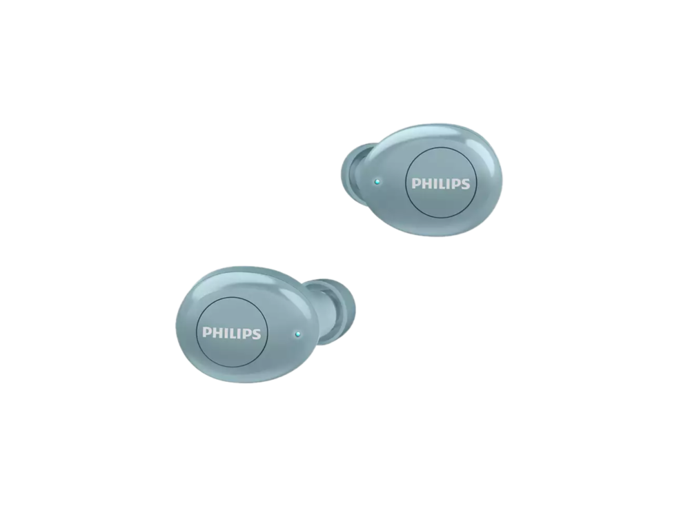 Auriculares True Wireless - Philips TAT2205BL/00, True Wireless, Bluetooth, 12h, Azul + Estuche de carga
