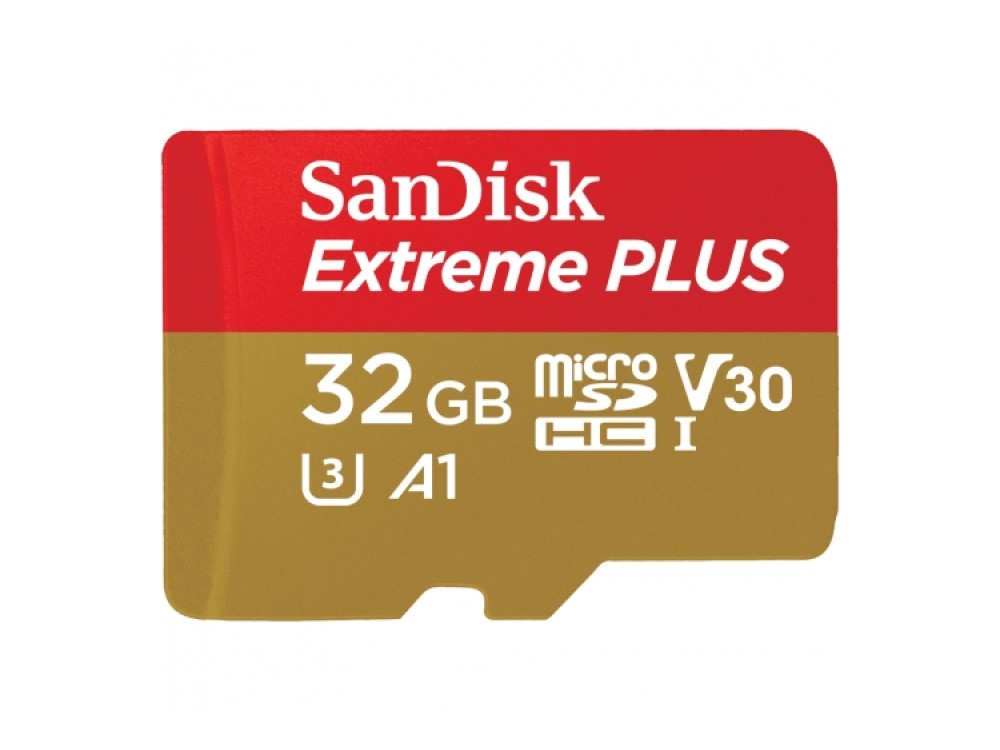 Sandisk Extreme Plus tarjeta de memoria 32 gb microsdhc para smartphone tabletas y mil adaptador velocidad lectura hasta 100 mbs clase 10 u3 v30 a1 sdhc c10 4k 32gb sdsqxbg032ggn6ma