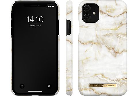 IDEAL OF SWEDEN iPhone 11/XR Fashion Case Golden Pearl Marble