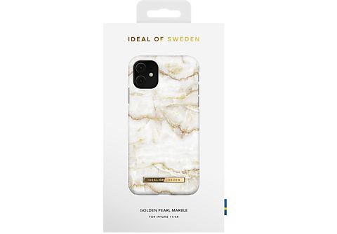 IDEAL OF SWEDEN iPhone 11/XR Fashion Case Golden Pearl Marble