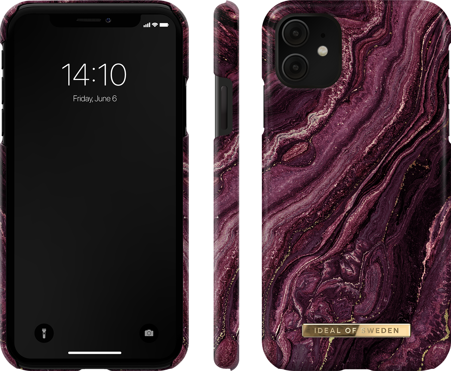 IDEAL OF SWEDEN iPhone 11/XR Fashion Case Golden Plum