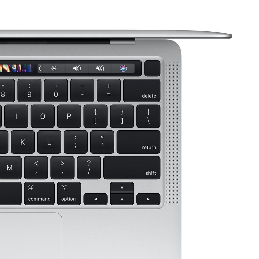 Un primer plano de un teclado de portátil, con las teclas y el panel táctil visibles.