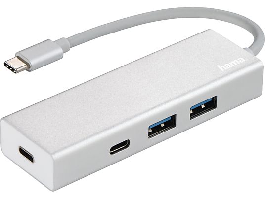 HAMA 135755 Aluminium - Hub USB (Argent)