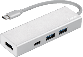 HAMA 135756 Aluminium - USB Hub (Silber)