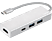 HAMA 135756 Aluminium - Hub USB (Argento)