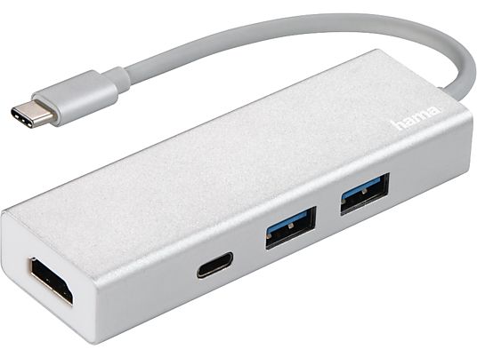 HAMA 135756 Aluminium - USB Hub (Silber)