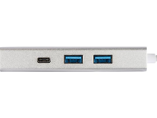 HAMA 135756 Aluminium - USB Hub (Silber)