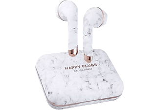 HAPPY PLUGS Air 1 Plus Earbud - True Wireless Kopfhörer (In-ear, Weiss/Marble)