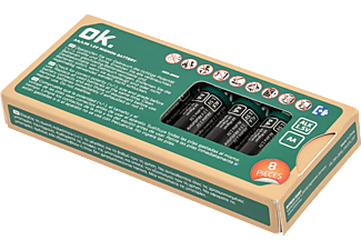 OK AA Alkaline 8 Stück - Batterie (Schwarz)