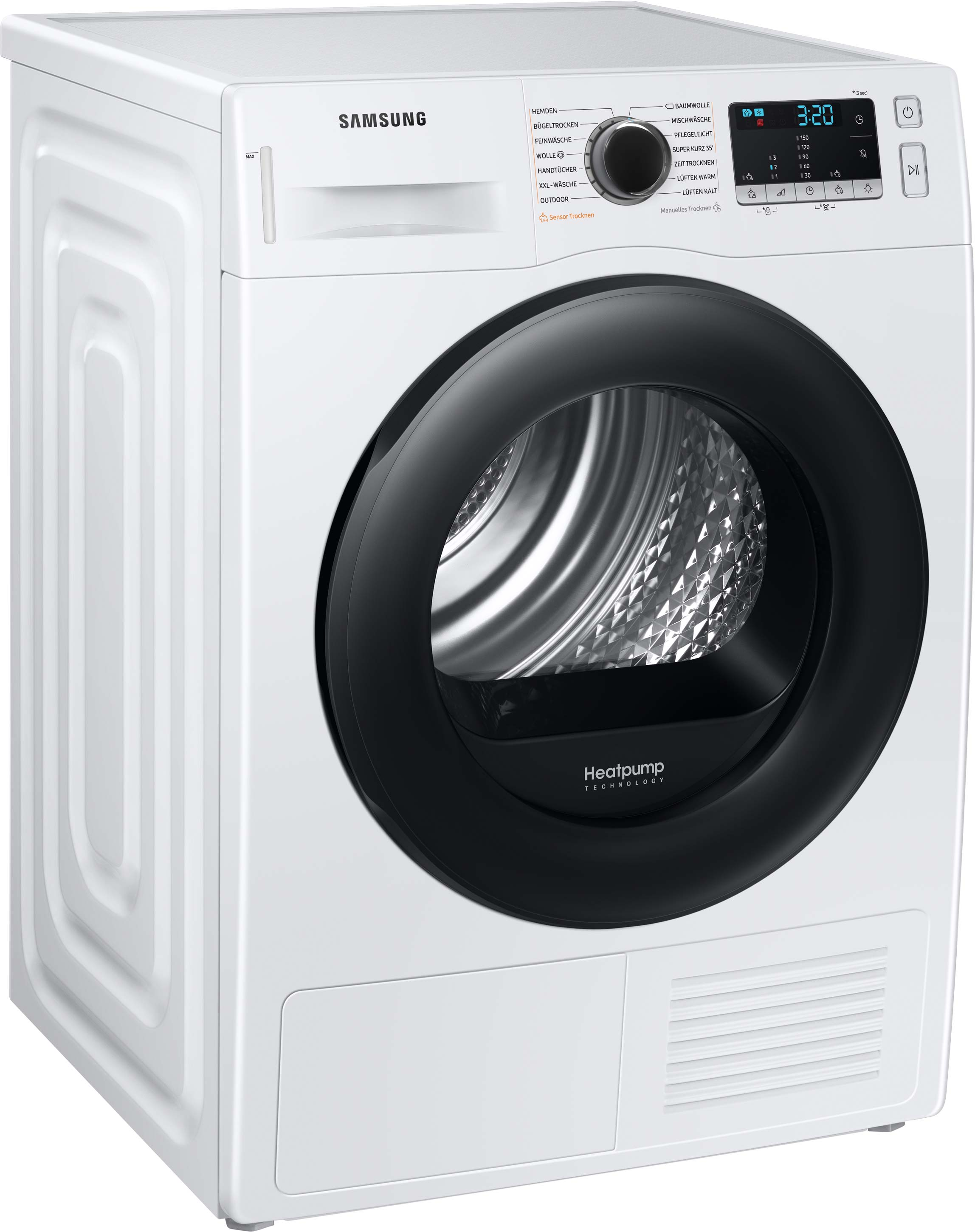 SAMSUNG DV81TA220AE/EG Wärmepumpentrockner  (8 kg, A+++, Weiß/Schwarz)