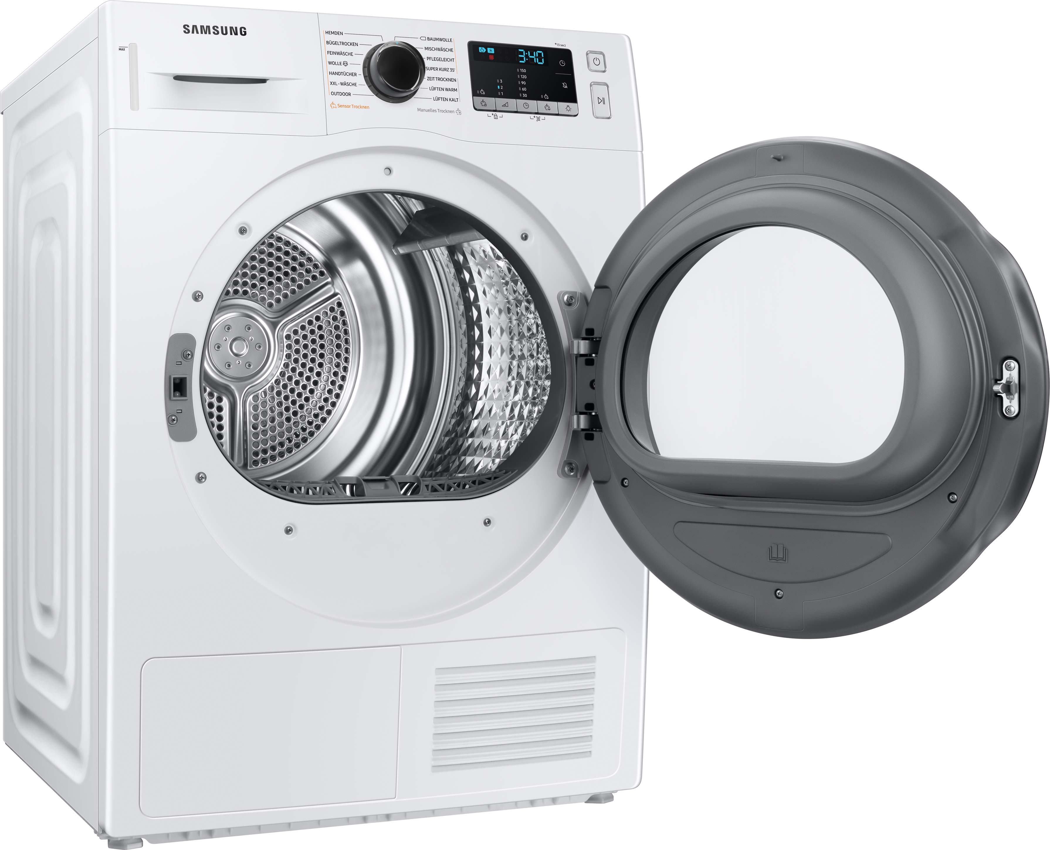 SAMSUNG DV91TA040AE/EG Wärmepumpentrockner  (9 kg, A++, Weiß/Schwarz)