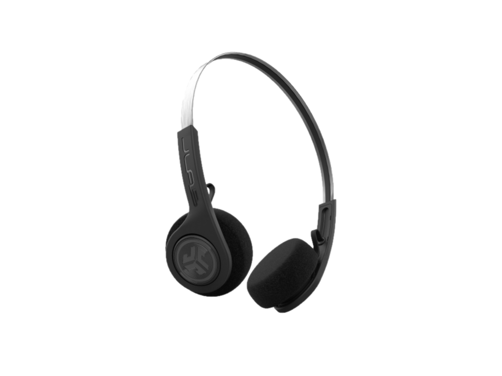 Auriculares inálambricos - Jlab Rewind Retro, Bluetooth 5.0, Diadema, Hasta 12h autonomía, Negro