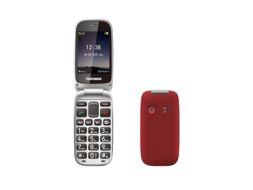 Telefunken S560 Rojo para mayores bluetooth 3.0 2.8 64