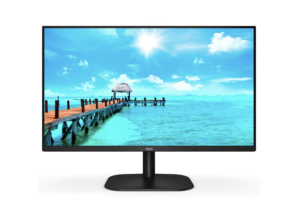 Monitor - AOC 24B2XH, 23.8" FHD, IPS, 7 ms, 75 Hz, HDMI, Modo Low Blue Light, Compatible VESA, Negro