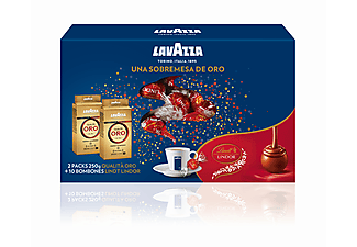 Café molido - Lavazza Qualita Oro, 2 Packs, 250g, 100% Arábica + 10 Bombones Lindt Lindor