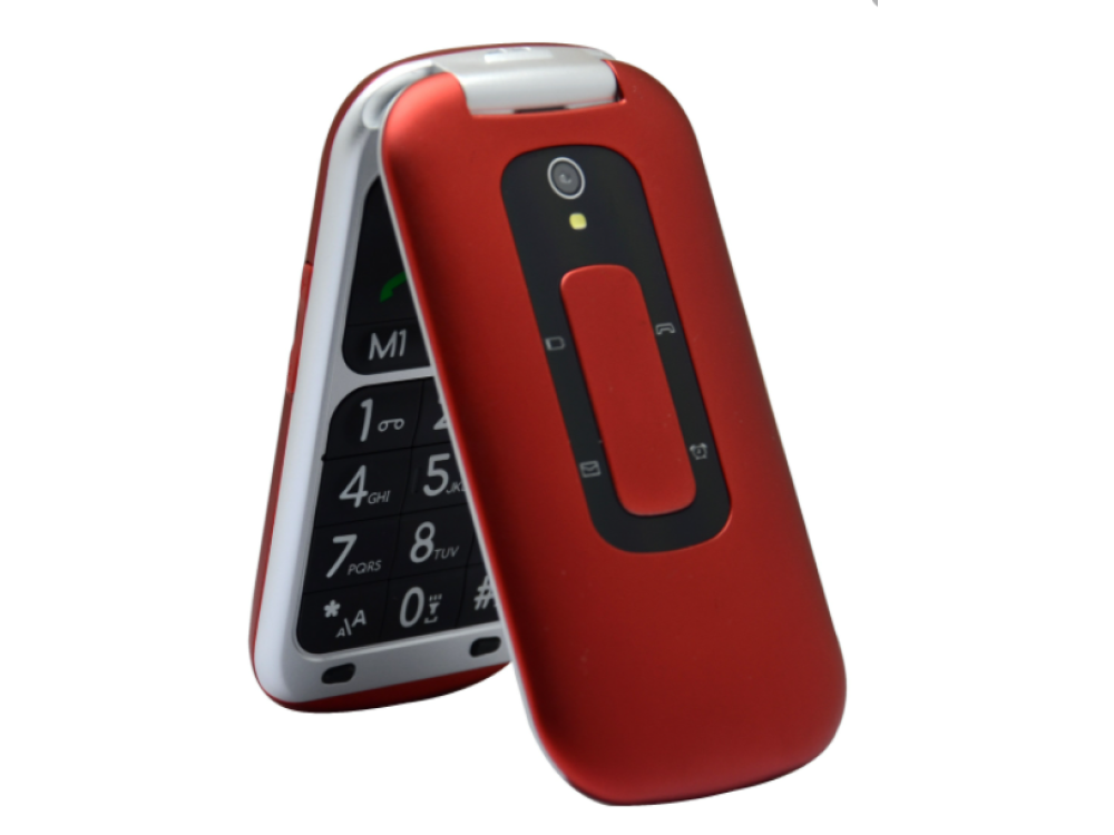 Móvil - Telefunken TM240 COSI, Para mayores, Bluetooth, 2.6 ", 64 MB, Rojo