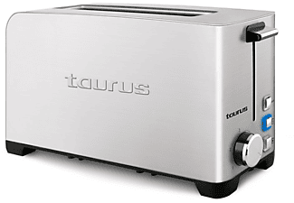 Tostadora - Taurus Mytoast Legend, 1050W, iluminación LED, 3 funciones: Descongelar, Recalentar y Cancelar, Inox