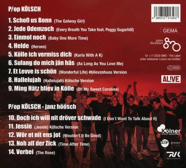 Albumcover mit einer Liste von Titeln und Künstlernamen.