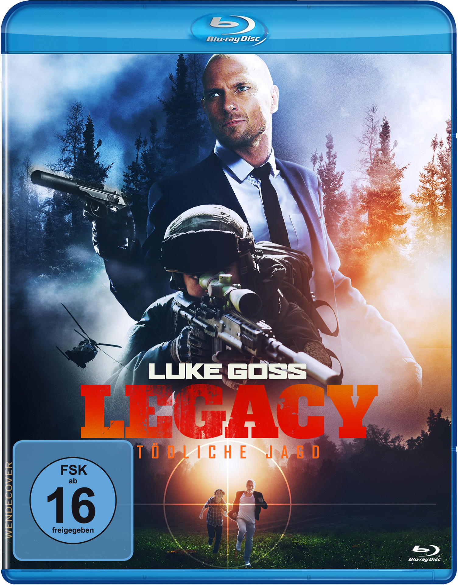 DVD-Cover, Luke Goss im schwarzen Anzug, hält eine Waffe.