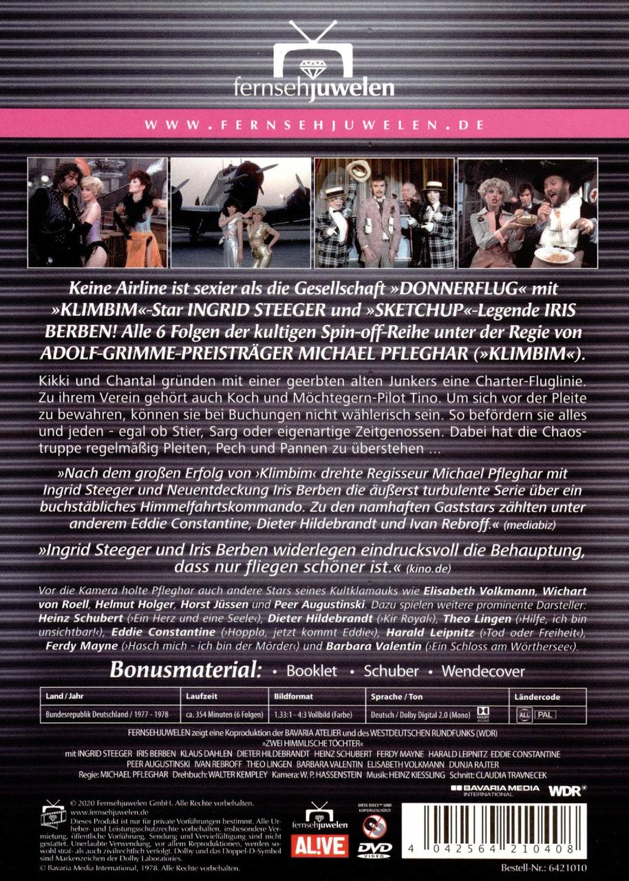 DVD-Hülle. Text über einen Film auf Deutsch, mit Bildern von Schauspielern.