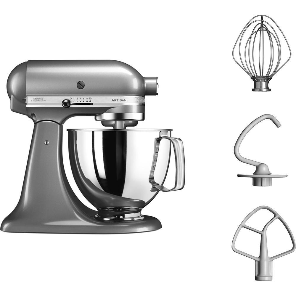 KITCHENAID 5KSM125EQG ARTISAN Küchenmaschine Liquid Graphite (Rührschüsselkapazität: 4,8 l, 300 Watt)