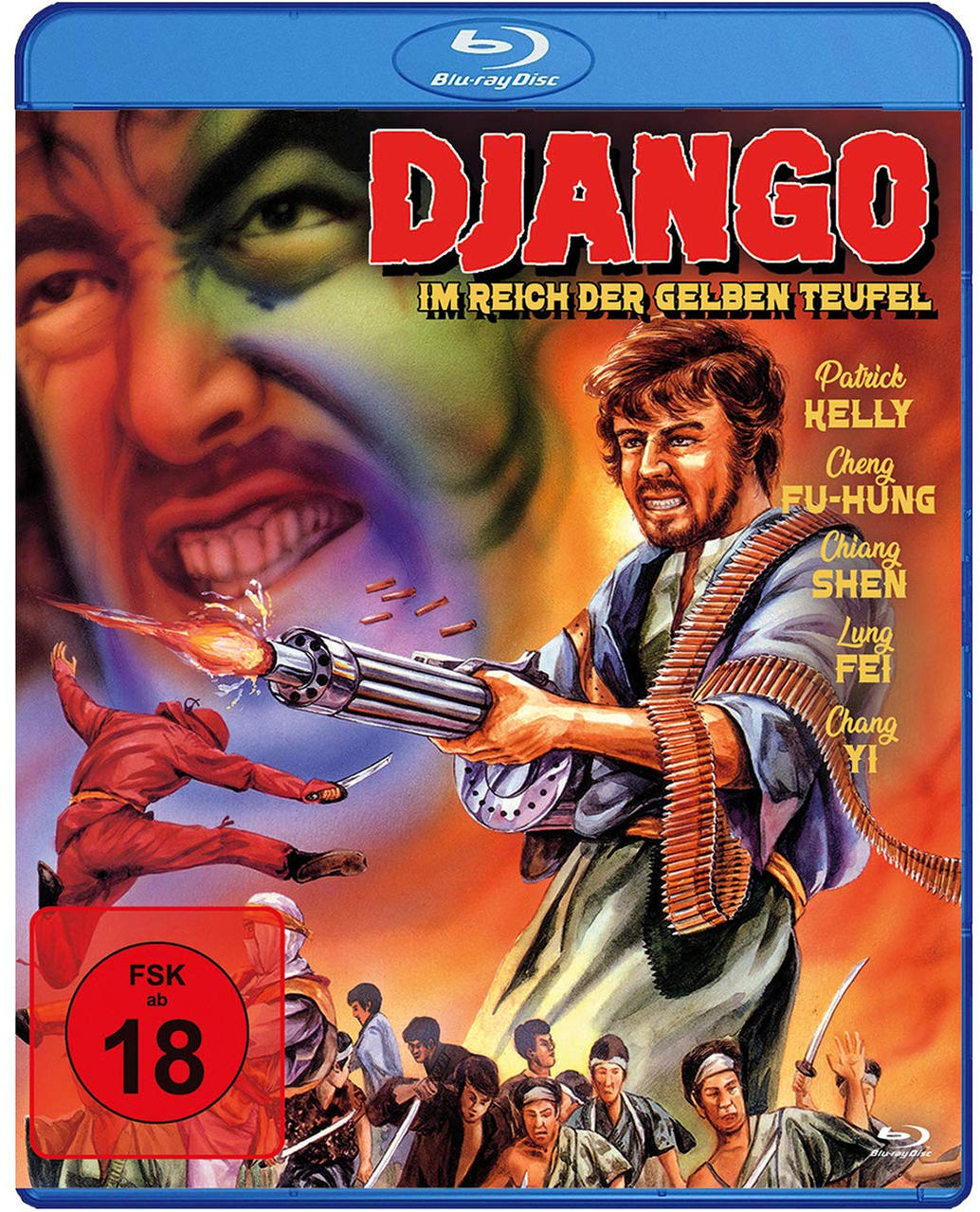 DVD-Cover: Mann mit Maschinengewehr, Actionszene und Text.