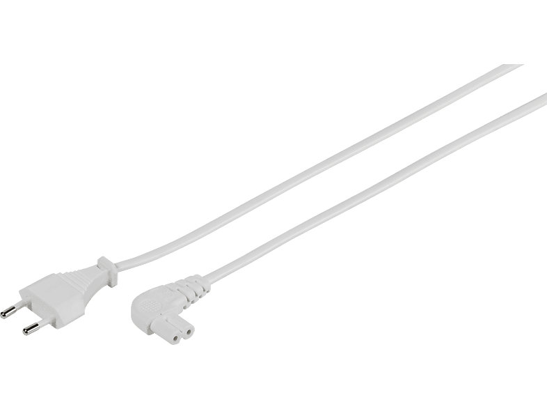 Vivanco 46208 Netzkabel mit Winkelstecker, 2m; Netzanschlussleitung