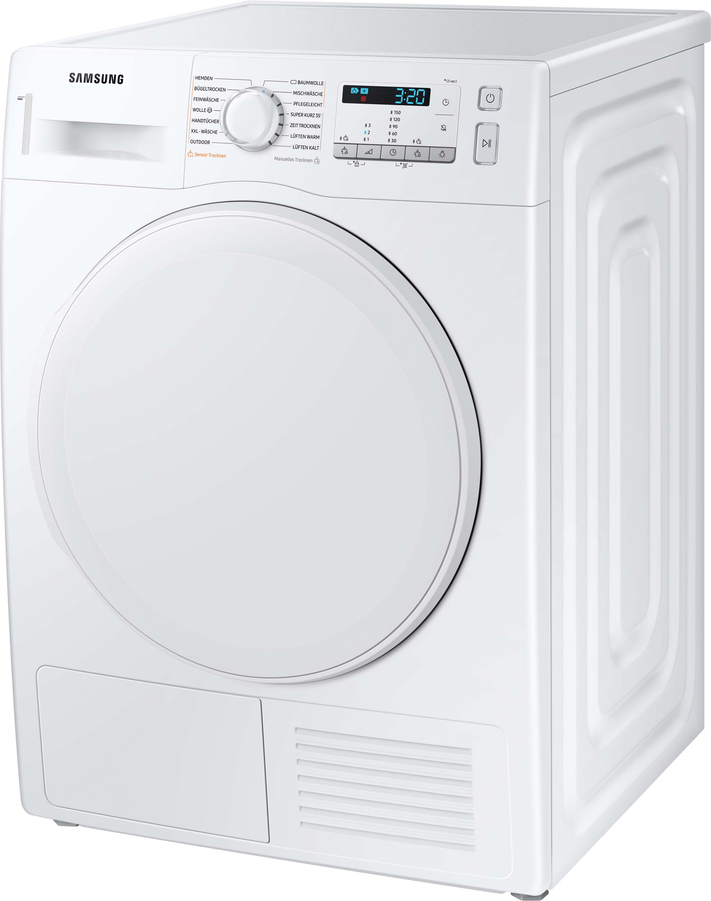 SAMSUNG DV8FTA220DW/EG Wärmepumpentrockner  (8 kg, A+++, Weiß)