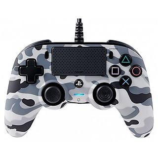 Mando PS4 - Nacon Compact Camo Wired Controller, Cable, Gris