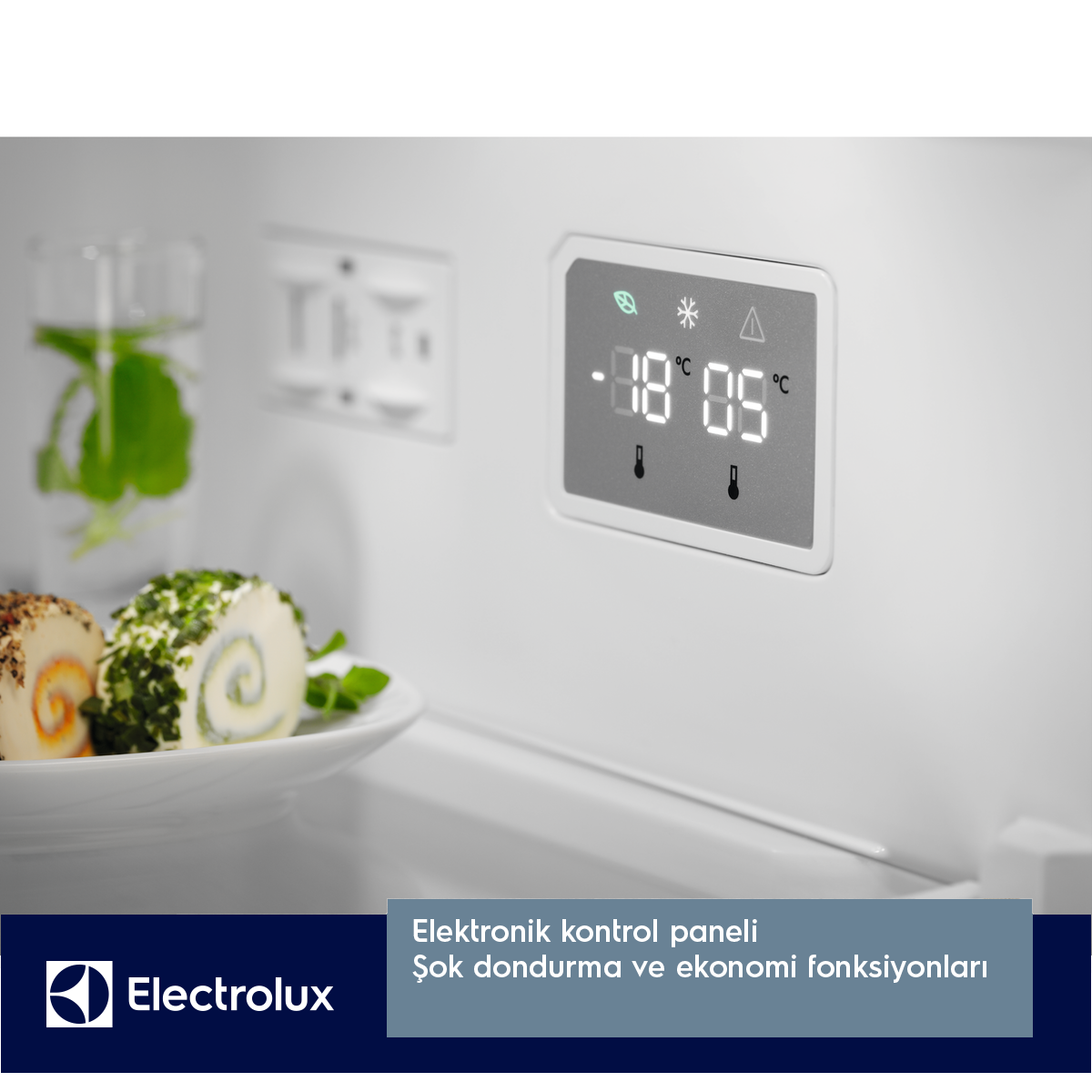 ELECTROLUX LNT5MF32U0 TwinTech F Enerji Sınıfı 324L No-Frost Buzdolabı Inox
