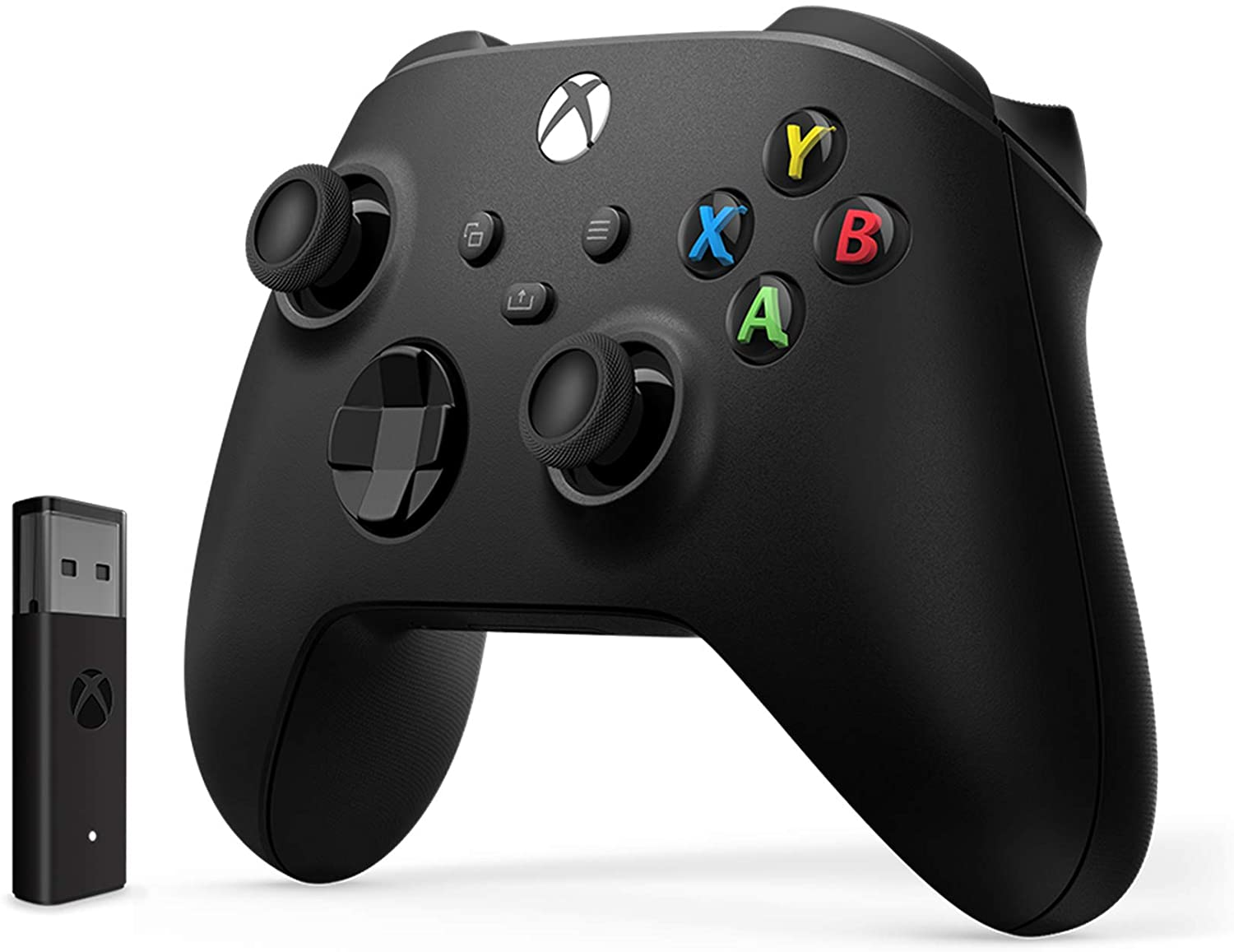 MICROSOFT HW Manette sans fil Xbox Noir + adaptateur sans fil Windows 10/11 (1VA-00002)