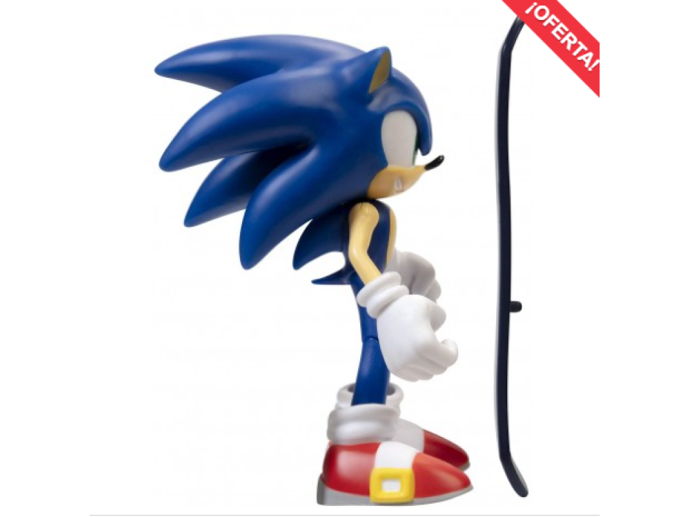 Figura - Sherwood Sonic With Snowboard, Sonic Mania, 10 cm, Azul