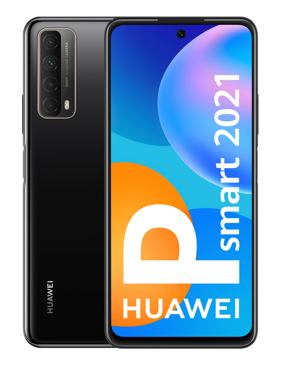Huawei P Smart 2021, Negro, 128 GB, 4 GB RAM, 6.67" Full HD+, Kirin 710A, 5000 mAh + Watch Fit