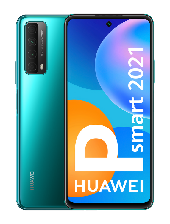 Móvil - Huawei P Smart 2021, Verde, 128 GB, 4 GB RAM, 6.67" Full HD+, Kirin 710A, 5000 mAh + Watch Fit