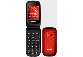 Móvil - Telefunken S440, Rojo, 2.4", Bluetooth, Para mayores, Teclas  grandes, Cámara 0.3MP, Botón SOS | MediaMarkt