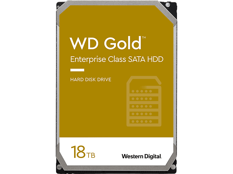 WD Gold Festplatte, 18 TB HDD SATA 6 Gbps, 3,5 Zoll, intern