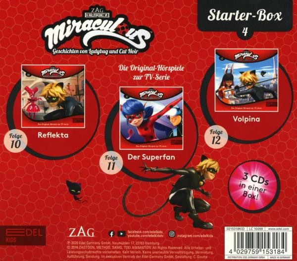 Miraculous Ladybug Box-Set mit Cartoon-Bildern und Text.