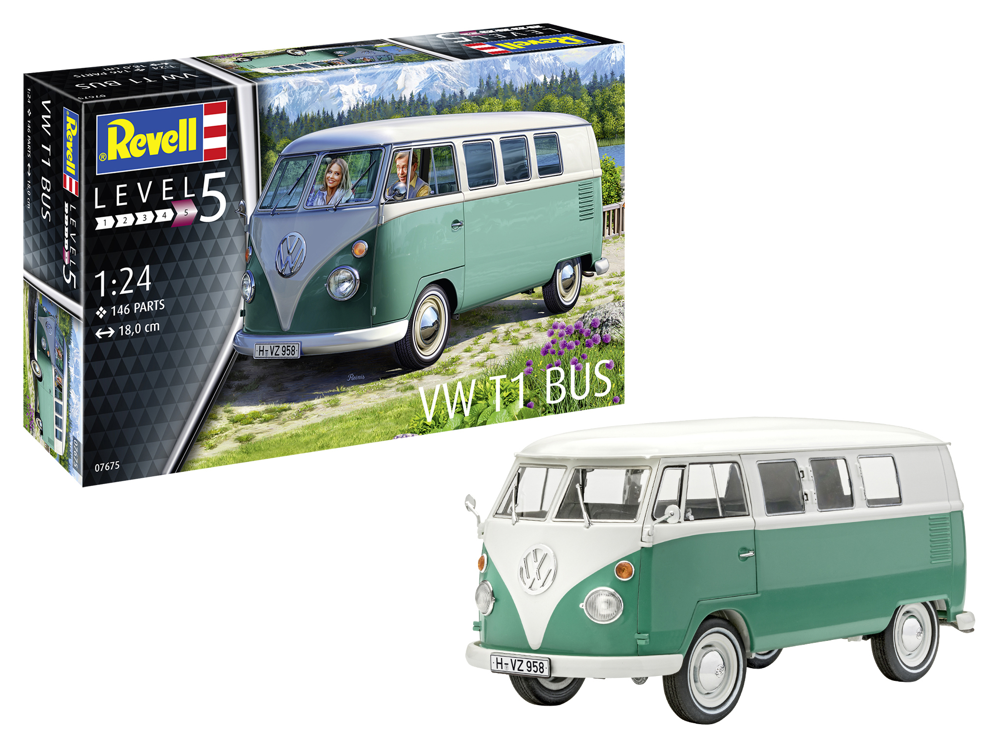 REVELL VW T1 Mehrfarbig Modellbausatz, Bus