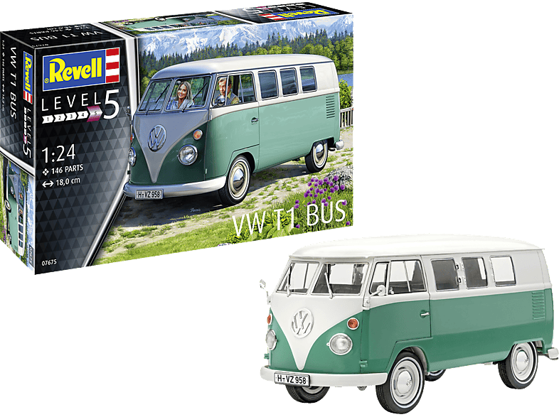REVELL VW T1 Bus Modellbausatz, Mehrfarbig